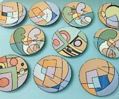 Piattini in ceramica decorati a mano