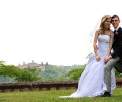 Foto sposi in giardino