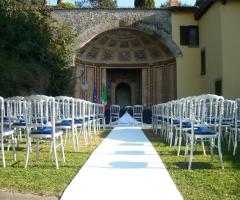 Ninfeo allestito per la cerimonia nuziale