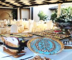 Buffet durante il ricevimento di nozze