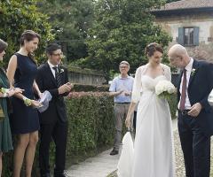 L'arrivo della sposa accompagnata dal papà