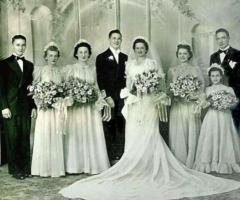 Foto d'epoca di un matrimonio