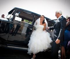 Foto dell'arrivo della sposa in chiesa