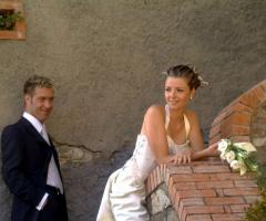 Sposi sulla scalinata