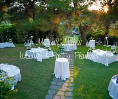 Allestimento buffet in giardino