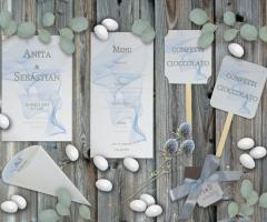Partecipazioni Le Cartasie - Partecipazioni moderne -Matrimonio azzurro