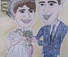 Caricatura personalizzata sposi OLD Story