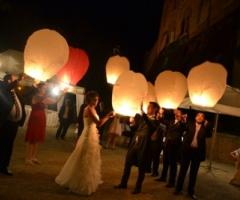 Sposi durante i festeggiamenti del matrimonio