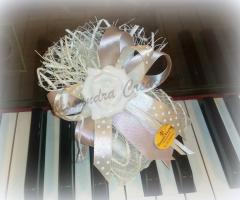 Sacchettino con rosa porcellana - Alessandra Creazioni - Campi Bisenzio