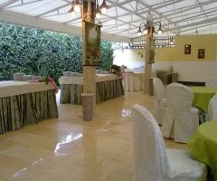 allestimento in terrazza