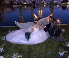 Animazione con costumi da fata per il matrimonio