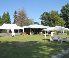 Veduta del giardino per il matrimonio