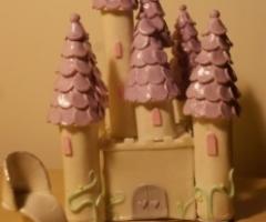 Cake topper a forma di castello e scarpetta