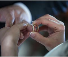 Foto dello scambio degli anelli