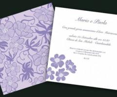 Partecipazioni nozze sui toni del viola