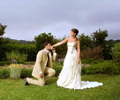 Fotografia romantica degli sposi