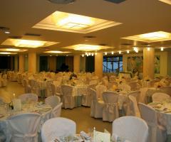 La sala interna del ristorante A' Giarra