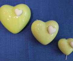Diffusori di profumo a forma di cuore color verde chiaro - Bomboniere Roma Dimmi di Sì