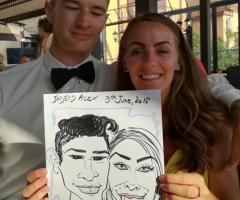 Caricature Charlotte - Ritratti e caricature dal vivo per matrimoni a Verona