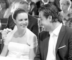 Scatto rubato agli sposi durante la cerimonia