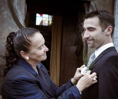 Foto dei preparativi dello sposo