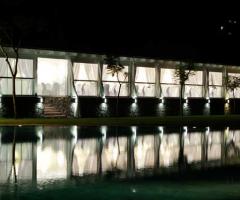 Gazebo a bordo piscina per il ricevimento di matrimonio - Il Belvedere