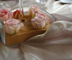 Particolare dell'allestimento del ricevimento di matrimonio