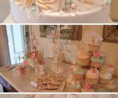 Romantic dessert table