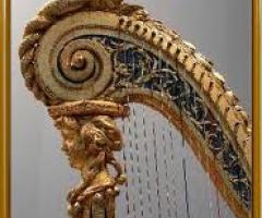 Dettaglio dell'arpa di Andrea Bonaldo