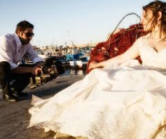 Sposa durante le riprese video di Produzioni Videa