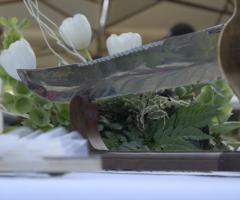 Dettaglio dell'allestimento di matrimonio