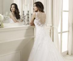 Abito da sposa ricamato con schiena in risalto - Linea Nicole