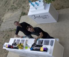 Allestimento per un evento all'aperto