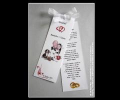 segnalibro personalizzato con disegno sposi