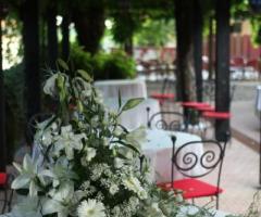 Allestimento floreale per il ricevimento di matrimonio