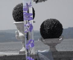 Orchidea Vanda in cilindro come composizione buffet - Roberta Fiori Viverone