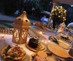 Dettagli di un buffet di nozze 