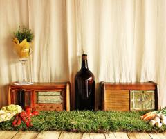 Allestimento country per il ricevimento di matrimonio