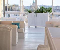 Terrazza panoramica dell'hotel per il matrimonio