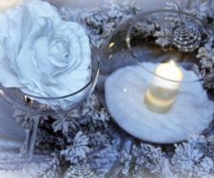 Centrotavola stile invernale per il matrimonio