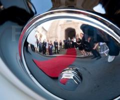 Riflesso della cerimonia di matrimonio