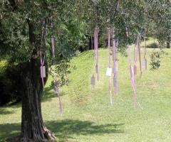 Tableau di matrimonio appeso all'albero