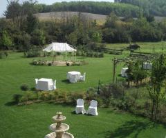 Parco del ristorante per matrimoni nel Monferrato