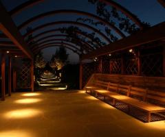 La magnifica pergola al calar del sole