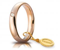 Fede in oro rosa con diamantino