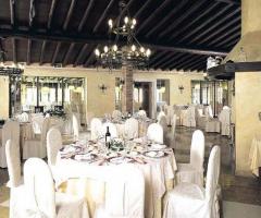 Sala allestita per il matrimonio