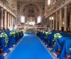 Addobbi in azzurro per il matrimonio