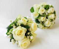Bouquet da sposa bianco e verde - La Gardenia