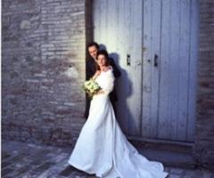 Foto degli sposi alla location di matrimonio