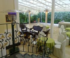 allestimento in terrazza